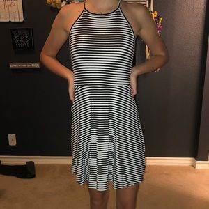 Striped halter dress
